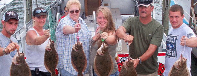 Lots of Flounder caught on the Happy Hooker!