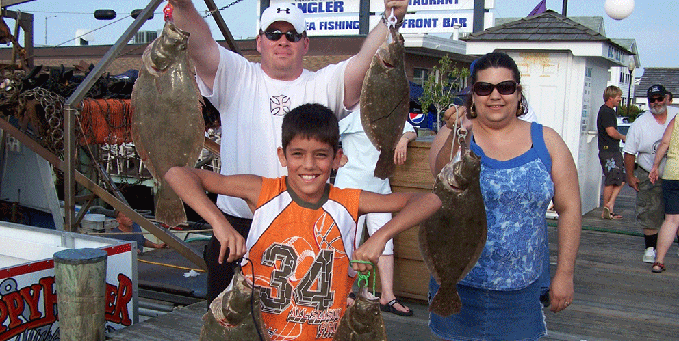 Family with Flounder Catch
